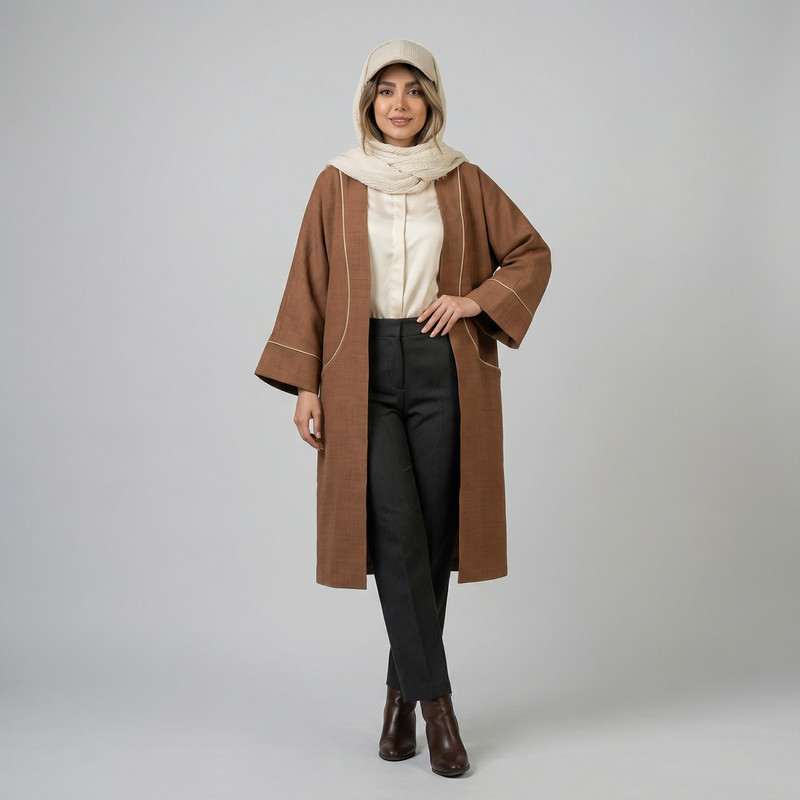 مانتو زنانه مدل بردین کد 208951