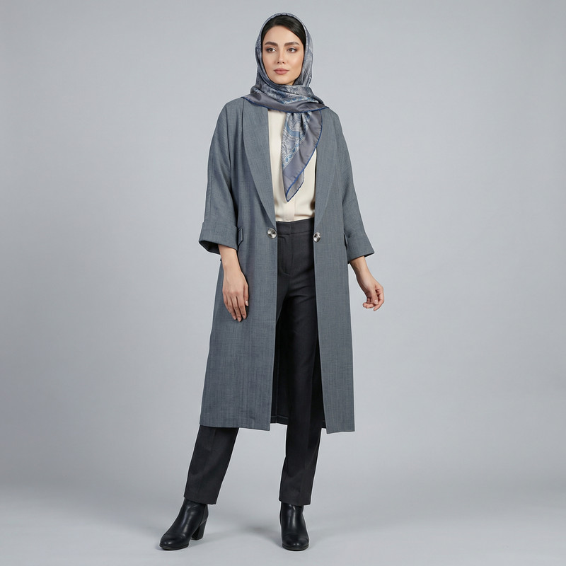 مانتو زیر زانو زنانه مدل حلیا کد 228309