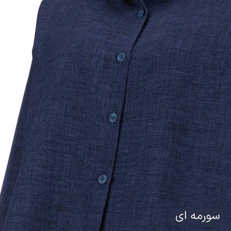 کراپ شومیز آستین بلند یقه برگردان زنانه مدل سابرینا کد 2573