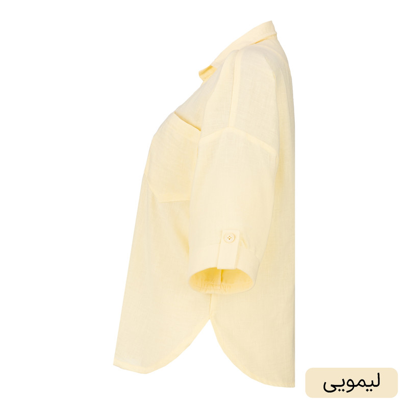 شومیز آستین بلند یقه برگردان زنانه مدل ماهوین کد 2566