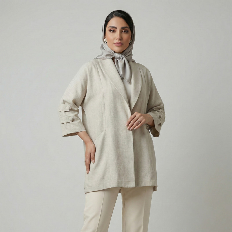 مانتو زیر باسن زنانه مدل اسماء کد 222079