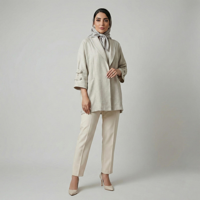 مانتو زیر باسن زنانه مدل اسماء کد 222079