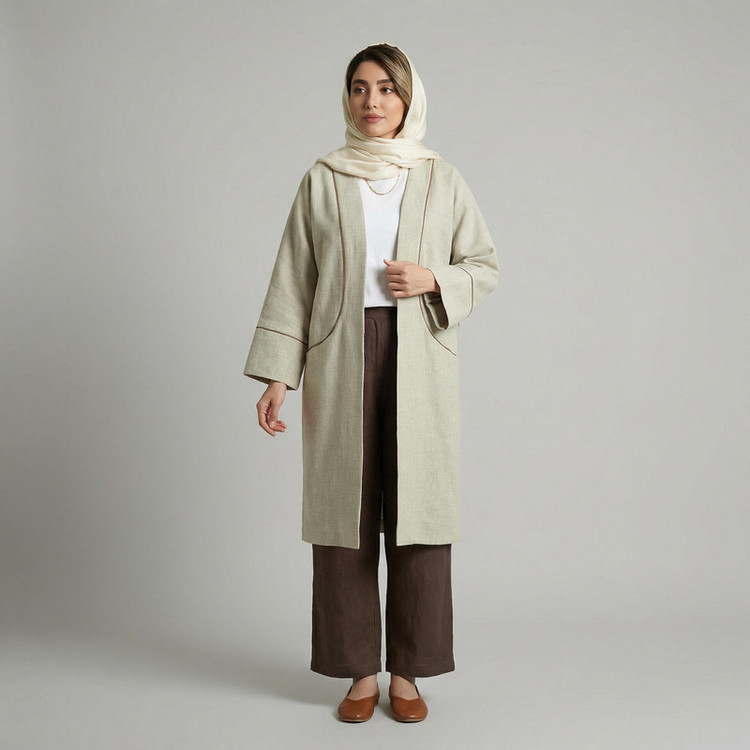 مانتو زنانه مدل بردین کد 208905
