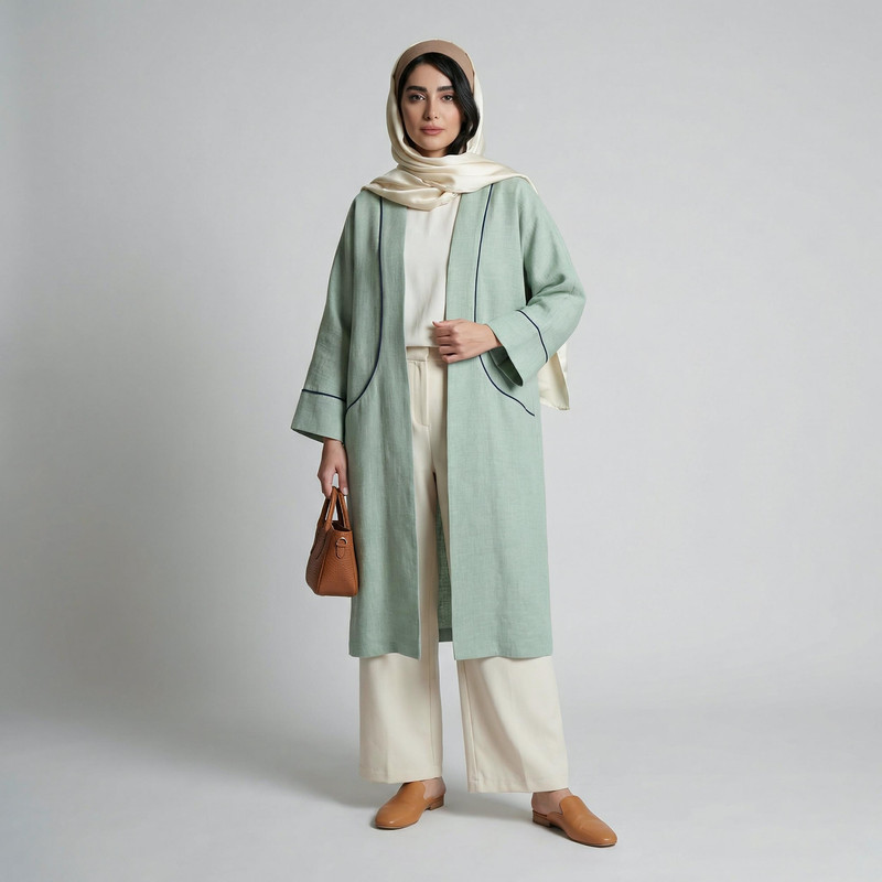 مانتو زنانه مدل بردین کد 208905