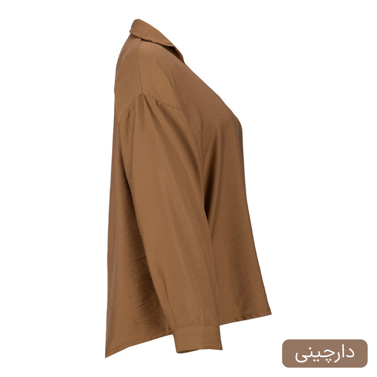 شومیز آستین بلند یقه هفت زنانه مدل نوشان کد 2551