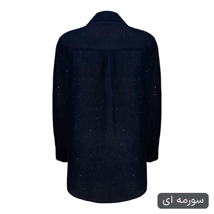 شومیز آستین بلند یقه برگردان زنانه مدل دایکو کد 2519