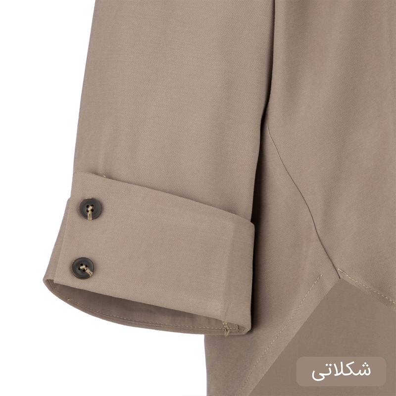 شومیز آستین بلند یقه برگردان زنانه مدل آژند کد 2592