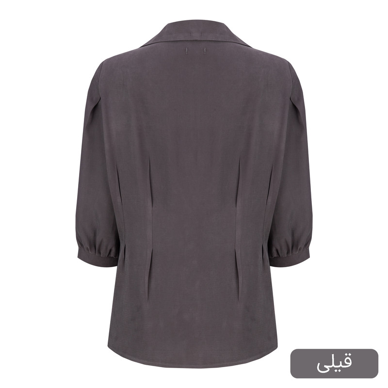 شومیز آستین بلند یقه برگردان زنانه مدل سدین کد 2603