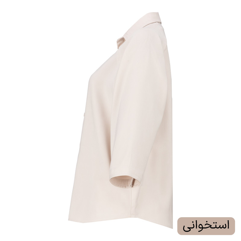 شومیز آستین بلند یقه برگردان زنانه مدل مدیسا کد 2569