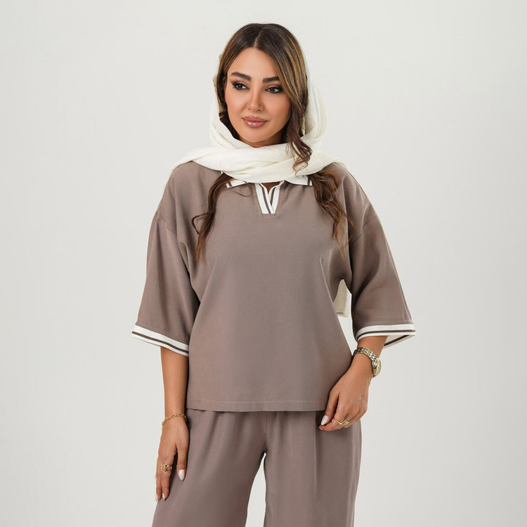 ست پولوشرت و شلوار زنانه مدل استلا کد 2758