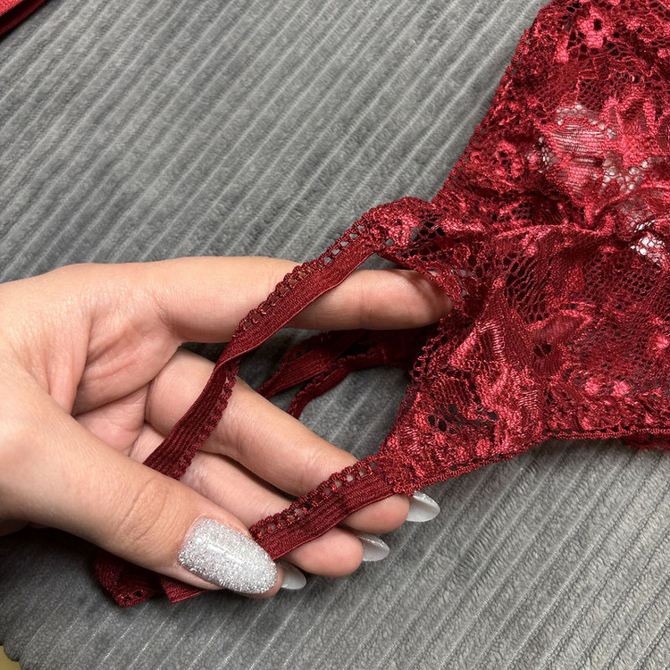 ست شورت و سوتین زنانه مدل 3B45 همراه با نگهدارنده جوراب