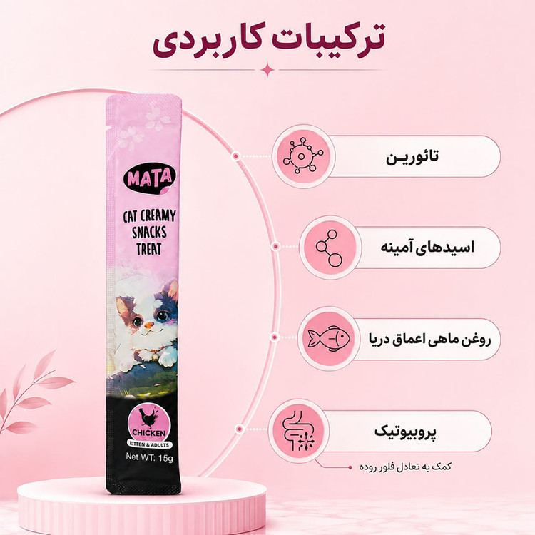 بستنی گربه ماتا مدل Chicken وزن 15 گرم