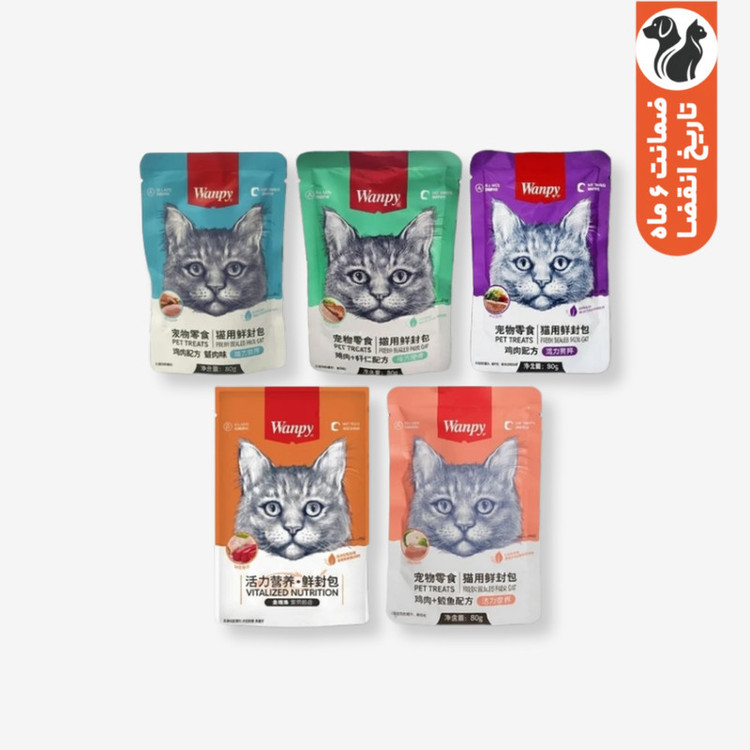 پوچ گربه ونپی مدل Chinese Series Pack وزن 80 گرم بسته 5 عددی