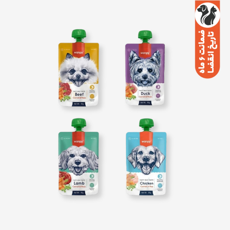 پودینگ سگ ونپی مدل Pack طعم میکس وزن 360 گرم بسته 4 عددی