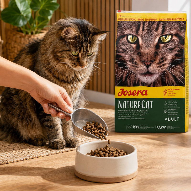 غذای خشک گربه جوسرا مدل NatureCat وزن 2 کیلوگرم