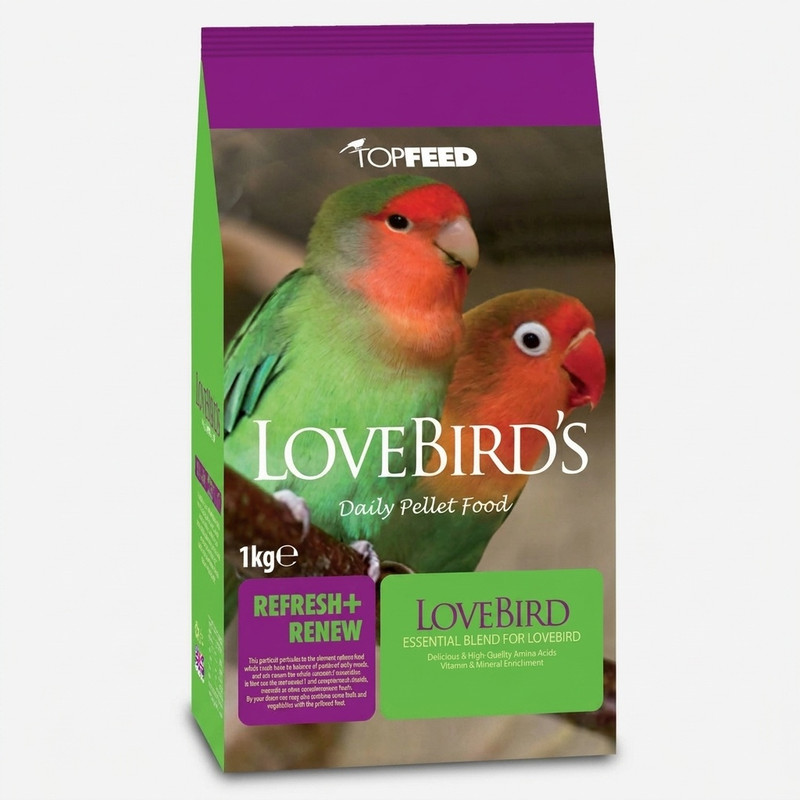غذای خشک طوطی برزیلی تاپ فید مدل TopFeed LoveBirds وزن 1 کیلوگرم