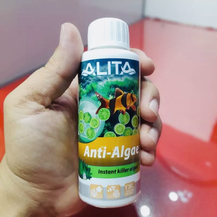 محلول ضدجلبک آکواریوم آلیتا مدل Anti Algae حجم 120 میلیلیتر