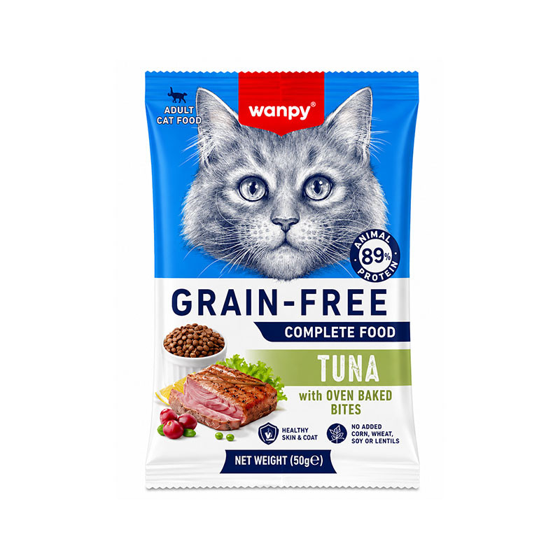 غذای خشک گربه ونپی مدل Complete Cat Food Tuna با طعم ماهی تن وزن 50 گرم