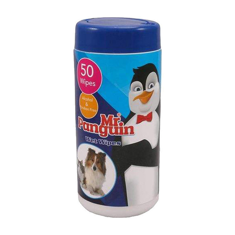 دستمال مرطوب مستر پنگوئن مدل Wet Wipe بسته 50 عددی