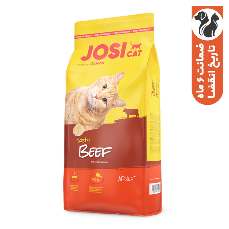 غذای خشک گربه بالغ جوسرا مدل Josicat Beef طعم گوشت گاو وزن 10 کیلوگرم