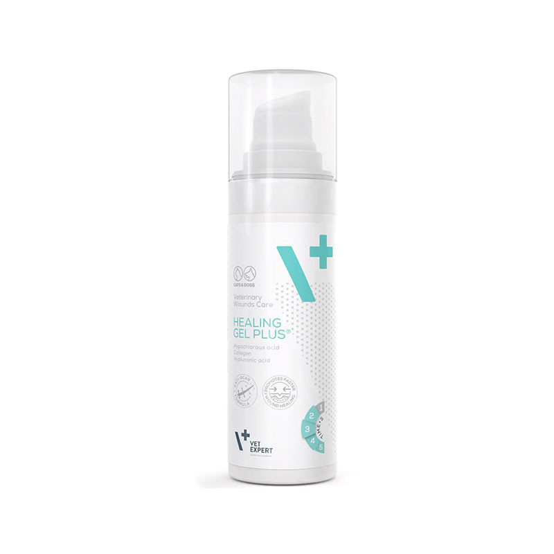 ژل سگ و گربه وت اکسپرت مدل Healing Gel Plus مناسب ترمیم‌کننده زخم وزن 30 میلی‌لیتر