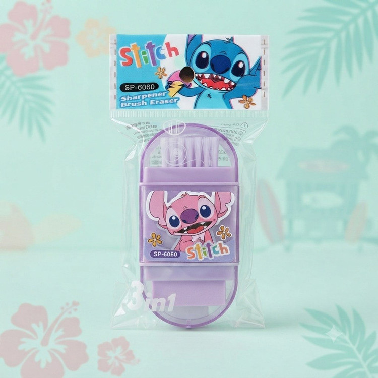 تراش 3کاره مدل استیچ با پاککن و فرچه تمیز کننده