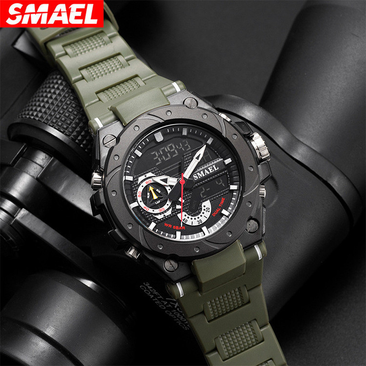 ساعت مچی عقربهای کوارتز مردانه اس میل مدل 8060-army-gr