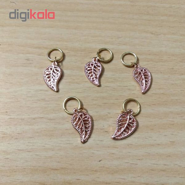 حلقه تزیینی مو طرح برگ کد SL 01 بسته 5 عددی