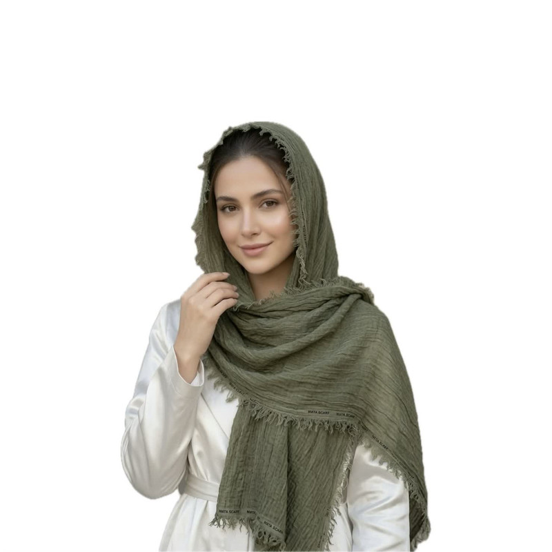 شال زنانه مدل کنفی دور ریش کد E2