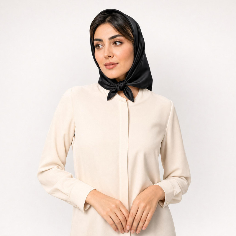 روسری زنانه مدل ساتن ابریشم