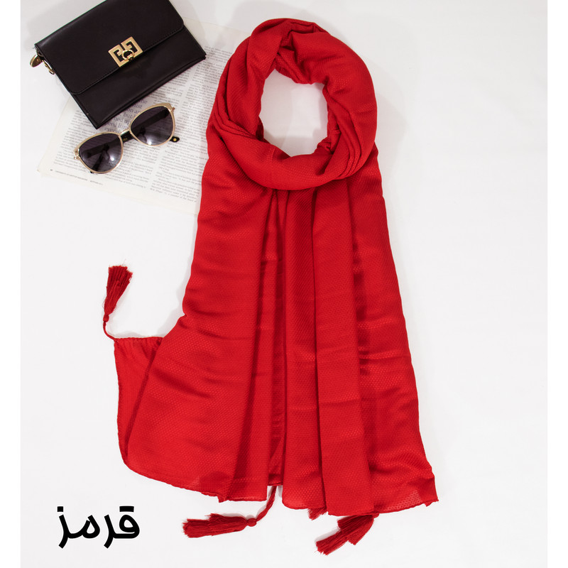 شال زنانه مدل ساده تابستانی منگوله دار خنک کد den-2260