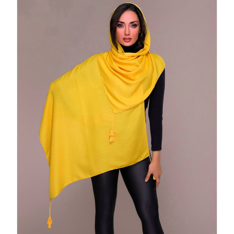 شال زنانه مدل ساده تابستانی منگوله دار خنک کد den-2260