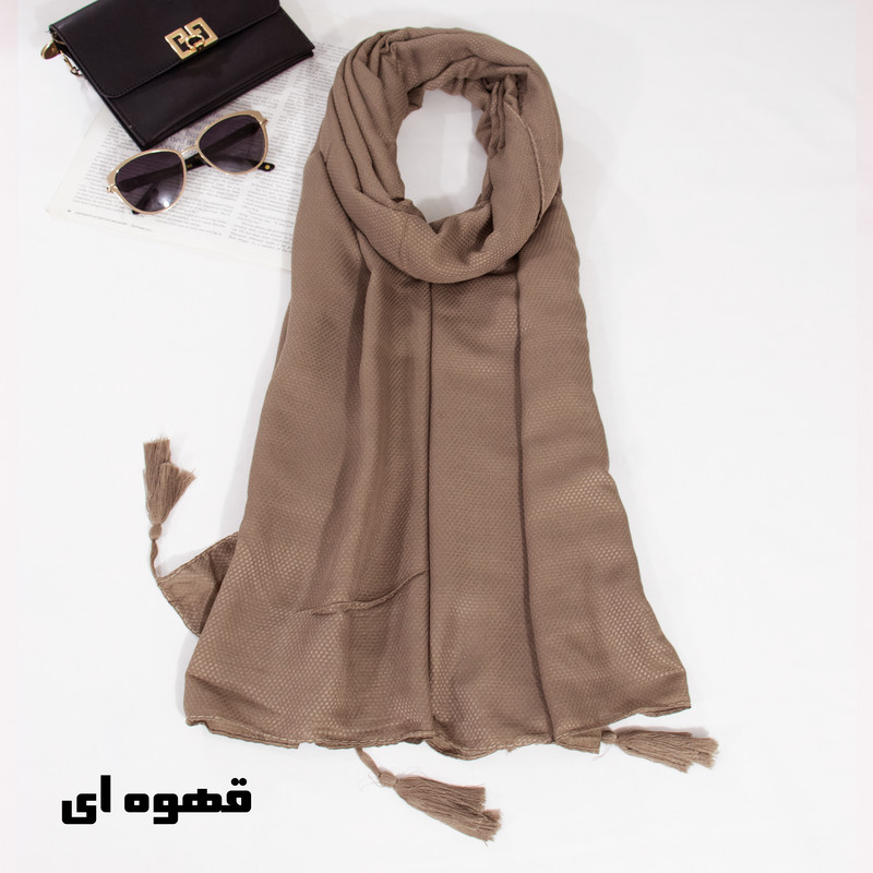 شال زنانه مدل ساده تابستانی منگوله دار خنک کد den-2260