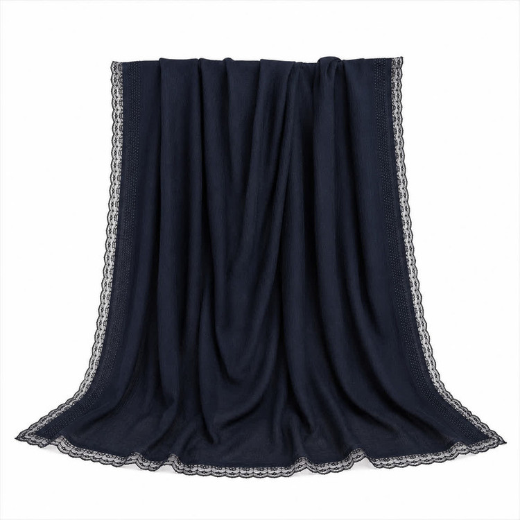 شال زنانه نخی درختی مدل نگین دار E200