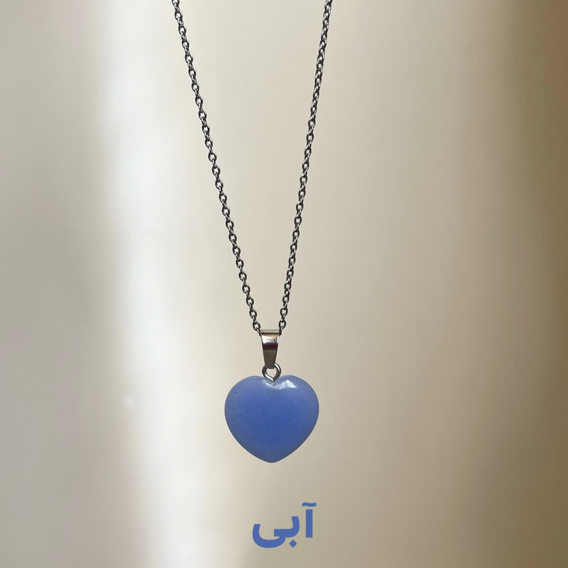 گردنبند زنانه مدل قلب سنگی شب تاب