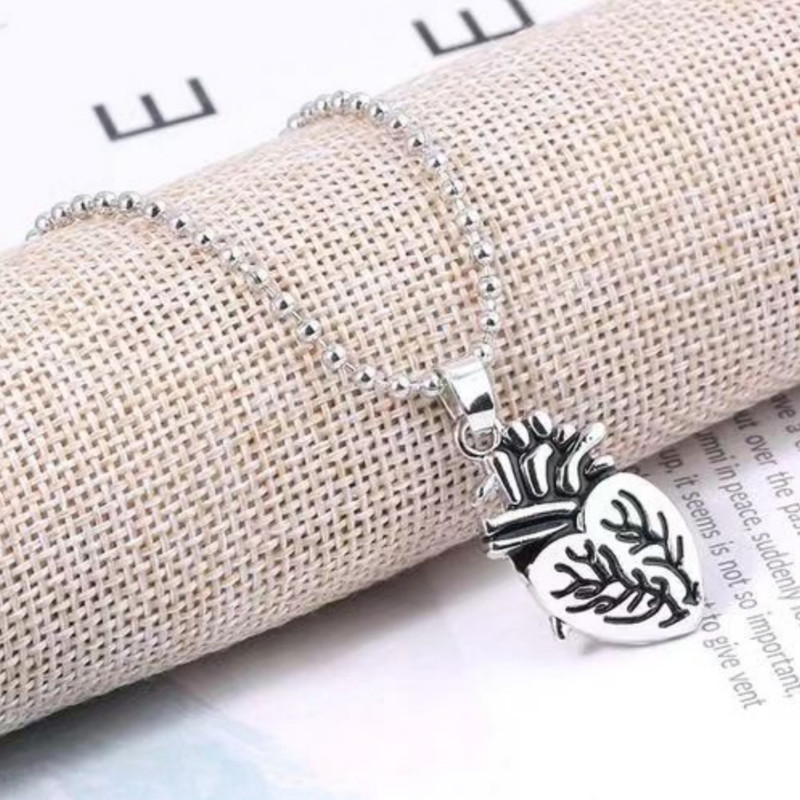 گردنبند زنانه مدل قلب بسته 2 عددی