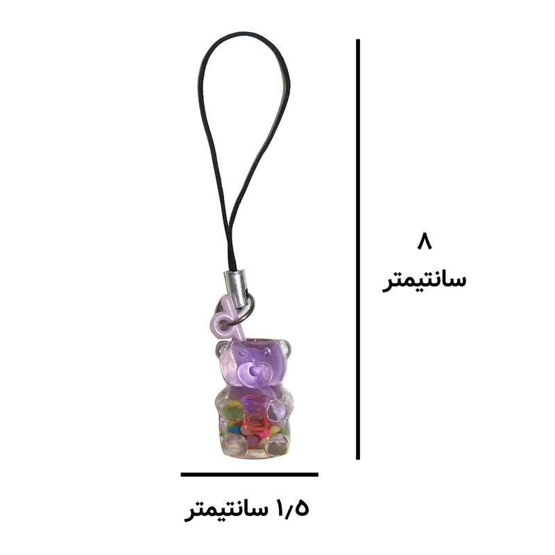 آویز موبایل مدل آبمیوه شیک خرسی