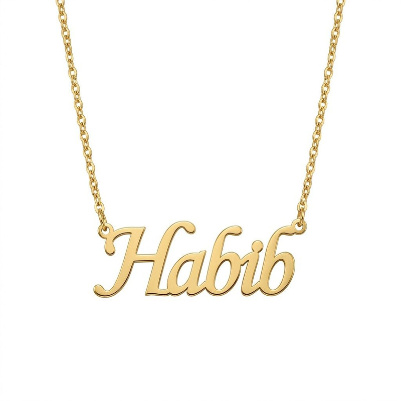 گردنبند مردانه ماصرم مدل اسم حبیب کد GA1387