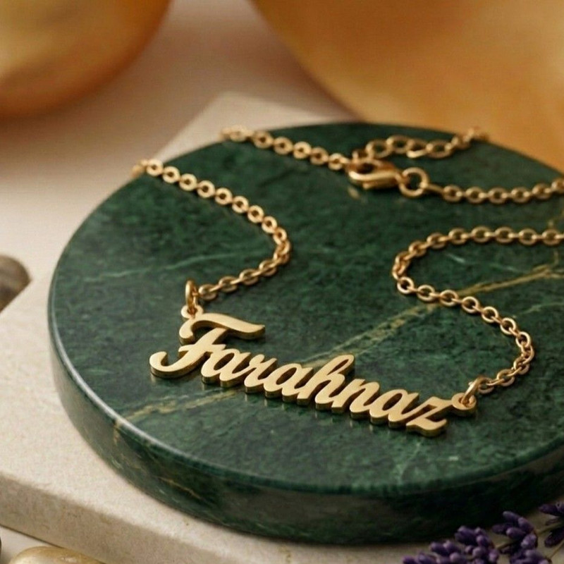 گردنبند زنانه ماصرم مدل اسم فرحناز کد GA1242