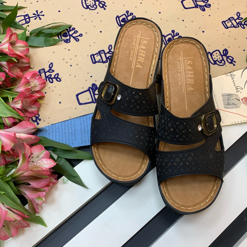 دمپایی زنانه صحرا مدل فریماه کد Bl-01