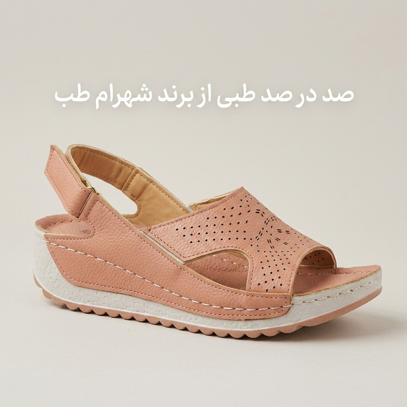 صندل زنانه شهرام طب مدل پارادایس برچسبی GLB.4328