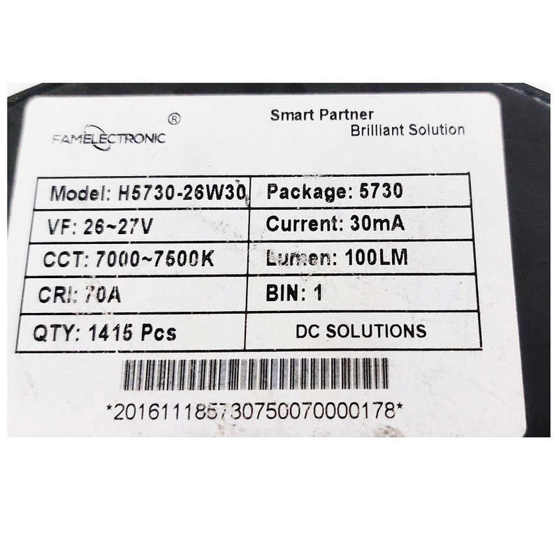 چیپ ال ای دی 27 ولت مدل TSL27V-5730 بسته 18 عددی