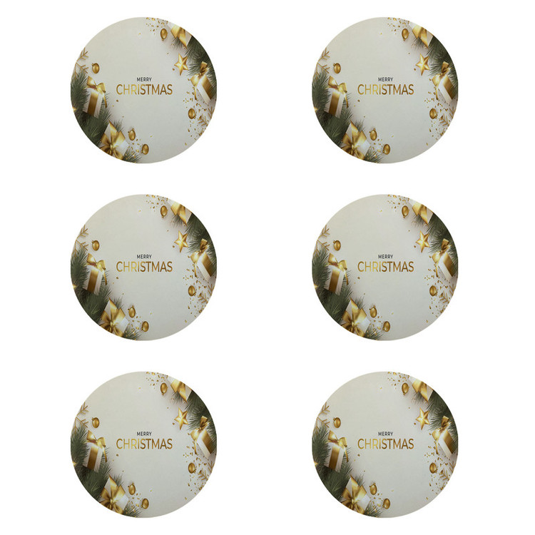 زیر لیوانی طرح کریسمس کد 8386 بسته 6 عددی