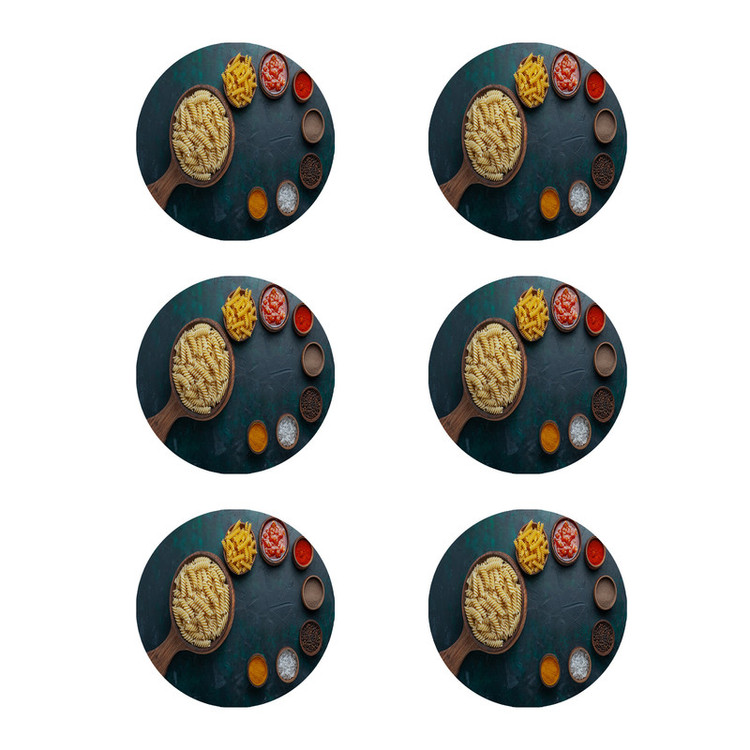 زیر لیوانی طرح آشپزخانه کد 8459 بسته 6 عددی