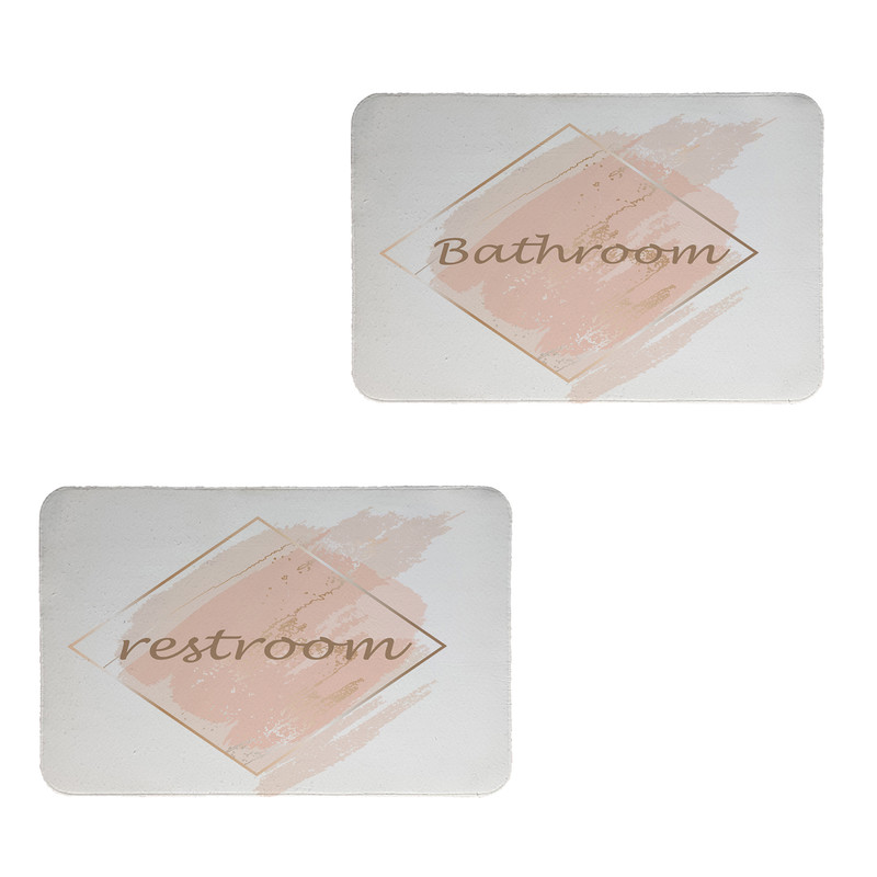 پادری طرح  Restroom & Bathroom کد 8701 سایز 60x40 سانتی متر مجموعه دو عددی