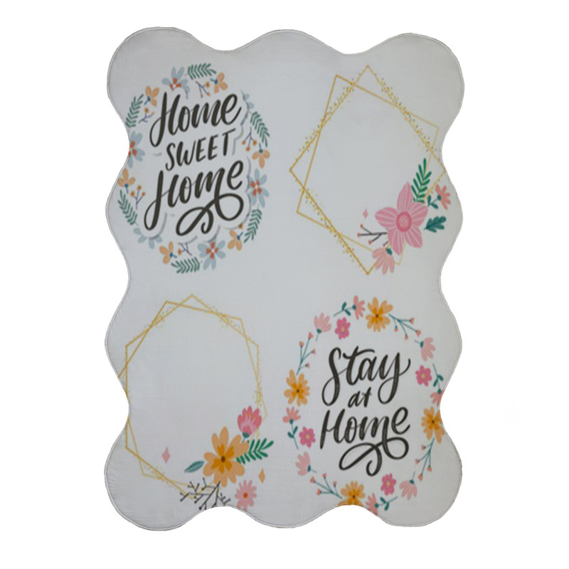 پادری مدل دالبر طرح HOME SWEET HOME کد 8235 سایز 80x110 سانتی متر