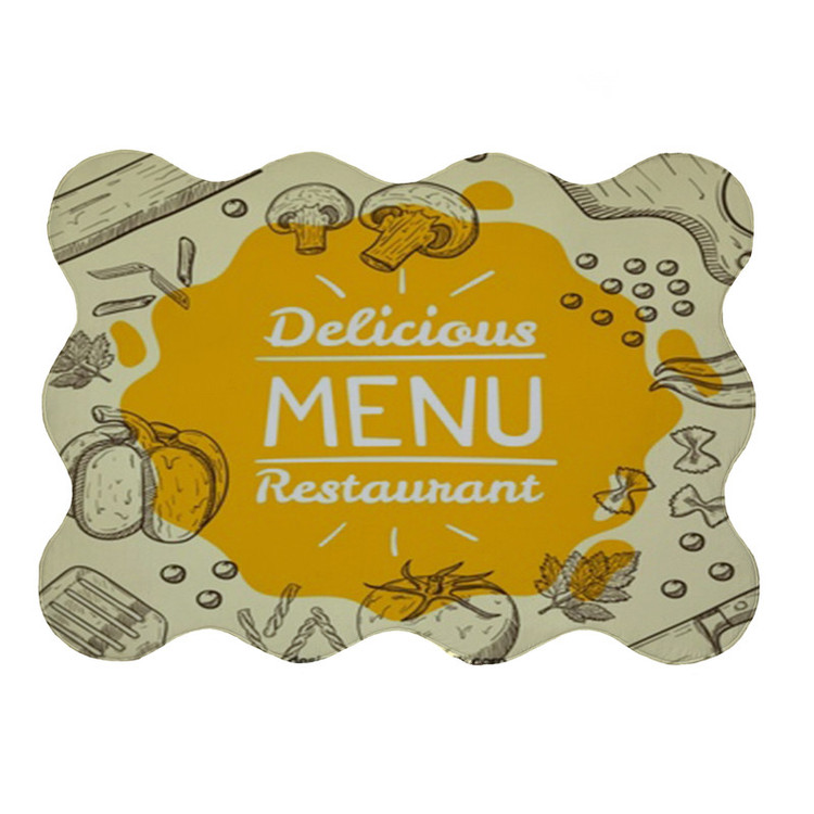 پادری مدل دالبر طرح MENU کد 8282 سایز 80x110 سانتی متر