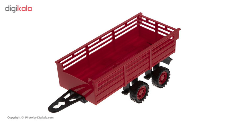 ماشین بازی طرح تراکتور مزرعه پلاستیکی، الهامگرفته از نمونه واقعی، با 8 چرخ و 3 حیوان مزرعه