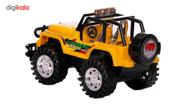ماشین بازی درج مدل Jeep طرح YELLOW OFFROAD