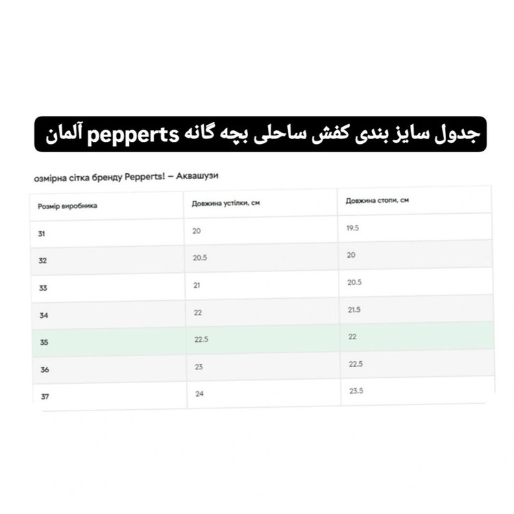 کفش ساحلی بچگانه پیپرتس مدل Pe 19543685